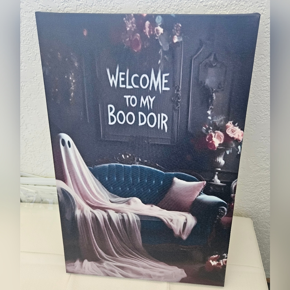 Welcome to My Boo Doir Canvas Art